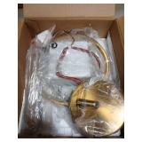 LIANGMH Modern Crystal Pendant Light in Gold Brushed Brass Finish Mini LED Light Fixtures Metal Rod Ceiling Gold Chandelier for Kitchen Island Bedroom Dining Room Bar(1-Lights)