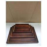 Dononr Challenge Coin Display Holder, Military Coin Display Stand 4-Tier for Collectors,Wooden Army Coins Collection Rack, Coin Stands for Display Desk Decor Walnut