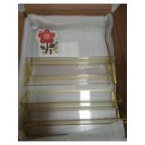 PPH-Sisy Acrylic Sign Holder 8.5 x 11, Double Sided Clear Display Stand, Gold Flyer Holder 8.5 x 11 for Home Office Shop Restaurant 4 Pcs