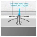 OHiHi Dish Soap Dispenser for Kitchen Sink (Brushed Nickel), Countertop Sink Soap Dispenser Water Pump with 47 No-Spill Extension Tube Kit Design for Kitchen Bathroom, No More Refills ï¼Sliverï¼
