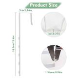 FWUNYVN Over-The-Door Mirror Hanger, Adjustable Door Mirrors Hanger Set with Protective Lining, 2 Pcs Door Brackets Perfect Height and Fit (Mirror Not Included)-White