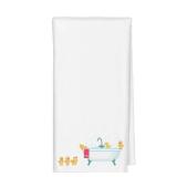 Qabliqo Rubber Duck Bathroom Hand Towels, Funny Bathing Yellow Baby Ducks Decorative Hand Towels for Kids Bath Room Washroom Kitchen, Duck Bathroom Decor, 16x24 Inch