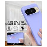 Foluu Silicone Case for Google Pixel 10/10 Pro, Liquid Gel Rubber Bumper Case with Soft Microfiber Lining Cushion Slim Hard Shockproof Protective Cover for Pixel 10/10 Pro 2025 (Purple)