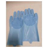 Airdminystion Pet Grooming Gloves, Heat Resistant Silicone Gloves Silicone Hair Removal Mitt for Dogs and Cats,Cat Bathing Gloves Cat and Dog Massage Products Blue