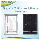 Langdon House 4x6 Silver Picture Frame - Distinguished Edging for Classic Style - Richland Collection