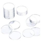 Outus 36 Pieces 1 Inch Acrylic Circle Blanks Acrylic Disc Blanks for Crafts Clear Ornaments Transparent Round 0.08 Inch Thick Sheets for Christmas Ornament DIY Art Name Cards Projects Supplies