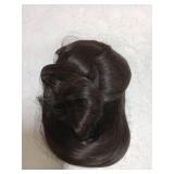 REECHO 24" 1-Pack 3/4 Full Head Curly Wave Clips in on Synthetic Hair Extensions HE008 Hairpieces for Women 5 Clips per Piece-Black Brown