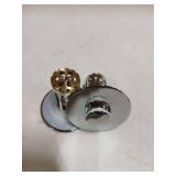Anlige Bathroom Sink Drain Strainer, 2PCS 3 in 1 Pop Up Bathroom Sink Stopper with Removable Brass Basket Hair Catcher, Universal Sink Plug for 1.06 to 1.6in Drain Hole, Chrome Silver