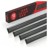 18 inch Frameless Adjustable Size of Universal 4 PCs Refills Replacement Windshield Wiper Refills Replacement for Tesla,Toyota,Hyundai,Honda Front & Rear Windshield Wiper Baldes Rubber Strips