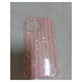 Lovmooful Compatible for iPhone 15 Pro Case Cute Color Wavy Striped with Aesthetics Design for Girls Women Soft TPU Shockproof More Protective Girly for iPhone 15 Pro Case-Pink