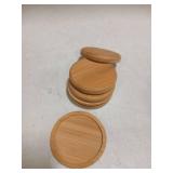 Frienda Trays 2.52 Inch Bamboo Round Plant Saucer for Most Plant Pot Flower Saucers Tray, Solution for Owl Pot with Hole(6 Pack)