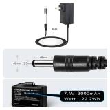 lojiraz 7.4V Rechargeable Battery Charger for Heated Glove 7.4V Li-Polymer Battery, Compatible with Savior Snow Deer Sun Will Ororo Heated Gloves, Heated Socks,Heated Vest Battery Charger