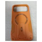 IPhone 17 Pro Max Case [Compatible with MagSafe] [Invisible Kickstand] [HD Screen Protector] [Camera Lens Protector], Protective Magnetic Phone Cover for iPhone 17 Promax (Orange) 3 in 1