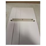 KINGFOM A4 Faux Leather Padfolio Ring Binder Business File Folder Document Holder with Card Holder (3 Ring Binder White)