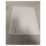 KINGFOM A4 Faux Leather Padfolio Ring Binder Business File Folder Document Holder with Card Holder (3 Ring Binder White)