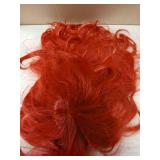 Red Mermaid Wigs for Women, Long Red Body Wave Wig+ Wig Cap for Little Mermaid Costume Halloween Cosplay