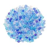 uxcell 2000 Pcs Glass Seed Beads Bulk, 3mm Mini Loose Glass Bugle Beads for DIY Earrings, Necklaces, Bracelets, Jewelry Making, Blue Color