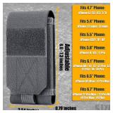 IronSeals Tactical Molle Phone Cover Case, Heavy Duty Loop Belt Holster Pouch with Flag Patch for iPhone 17 Pro Max/Air/17 Pro/17/16 Pro Max/15 Pro Max/14 Pro Max/13 Pro Max, for Galaxy S24 Ultra