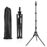 Pet Baby Mannequin Head Stand, Adjustable Wig Stand, Reinforced Metal Mannequin Head Stand for Cosmetology Hairdressing Training