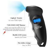 JUSTTOP Digital Tire Pressure Gauge, 150PSI 4 Setting for Cars, Trucks and Bicycles, Backlit LCD and Anti-Skid Grip for Easy and Accurate Reading(Black)