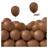 PartyWoo Brown Balloons 100pcs 5 Inch Small Mini Boho Neutral Coffee Tan Fall Latex Balloons for Wedding Baby Shower Gender Reveal Graduation Safari Woodland Birthday Fall Party Decorations Brown-F09