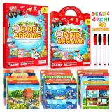 Search and Find Activity Books for Kids Ages 3-5, Preschool Learning Activities, Toddler Toys Travel Games, Kids Busy Book for Car Airplane Road Trip Essentials, Perfect Easter Christmas Birthday Gift