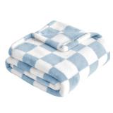 Yurhap Checkered Baby Blanket Fleece Baby Blankets for Boys, Ultra Soft Cozy Fluffy Infant Toddler Newborn Receiving Blankets for Crib Stroller, 30