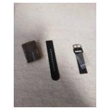 DaQin Flower Engraved Band Compatible with Samsung Galaxy Watch 7 Band/FE 6 5 4 40mm 44mm,Galaxy Active 2, 20mm Watch Band Soft Silicone Replacement Strap with Decorative Charms Accessories Women