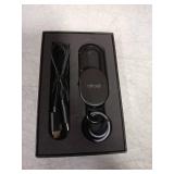 Keychain Tracker, Keys Finder Works Compatible with Find My App (iOS Only), Heavy Duty Keychain Carabiner Car Key Chains for Men, Anti-Lost Tracker with Keyrings, Rechargeable & Waterproof, Black