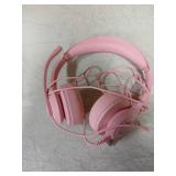 USB-C/USB-A Wired Headset with Noise Cancelling Microphone | On-Ear Office Headphones for PC/Laptop | Mute Button & All-Day Comfort for Call Center, Video Conferencing, Remote Work,Online Class-Pink