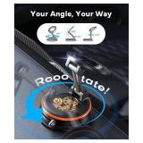 Car Phone Holder for Magsafe Car Mount [108+LBS Strongest Suction & 3000gf Magnetic] Vacuum Magnetic Phone Holders for Your Car 360° Adjustable Carbon Fiber Car Phone Mount for iPhone & Android Orang