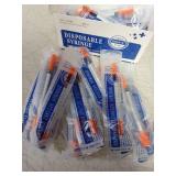 JIUPULL 30PACK U-100 Syringes, 30G 5/16\" (8mm) 1ml/cc Disposable Syringe, Individual Wrapped