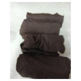 Smiry Waterproof Seat Covers for Dining Room Chairs Set of 4, Stretch Jacquard Removable Washable Chair Seat Slipcovers Protector, No Rear Covers, Brown