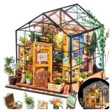 Rolife DIY Miniature Greenhouse Kit, Tiny/Mini House Making Kit with Furniture for Adults, Furniture, Halloween/Christmas Decorations, Gifts for Family and Friends (Cathy