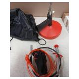 Ginbel Direct Drain Auger 33 ft, Plumbing Snake Hair Clog Remover Drain Snake Flexible Grabber Heavy Duty Sink Cleaner Tools for Shower Bathtub Bathroom Kitchen Pipe, Red