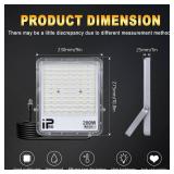 AUXTINGS 2 PCS 200W Flood Lights Outdoor,20000 lumens Floodlight with Plug 110V Outdoor Work Light LED Security Light 6000K White Exterior Lights for House Yard Patio Parking Garden,IP66 Waterproof