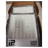 AUXTINGS 2 PCS 200W Flood Lights Outdoor,20000 lumens Floodlight with Plug 110V Outdoor Work Light LED Security Light 6000K White Exterior Lights for House Yard Patio Parking Garden,IP66 Waterproof