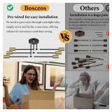 Modern Sputnik Chandelier, 6-Light Farmhouse Semi Flush Mount Ceiling Light Fixtures, Industrial Chandeliers for Dining Room Kitchen Bedroom Living Room Hall Foyer Entryway (Black and Gold) - E26 Base