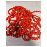 Giegxin 1 Pcs 32.8 Feet Christmas Wooden Bead Garland Xmas Tree Beads Garland Rustic Wood Beaded Decor for Christmas Holiday Rustic Home Farmhouse Decoration (Red)