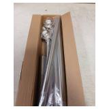 Mcrbeay Shower Curtain Rod, 1" Diameter Heavy Duty Tension Shower Rod, Non Slip Adjustable 28-74 inch No Drill Shower Curtain Rods Spring Tension For Bathroom, Shower Stall, No Rust, Brushed Nickel