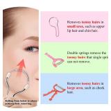 Ideal Swan Spring Hair Remover - 4 Pack Stainless Steel Spring Epilator - Facial Hair Remover for Women Face, Chin Hair, Upper Lip Hair, Spring Facial Hair Remover for Women Mustache