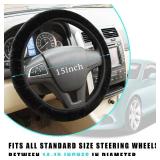 Ziciner Elastic Fuzzy Steering Wheel Cover, 15