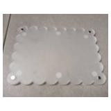 Mlatnod Magnetic Clear Acrylic Scalloped Baby Ultrasound Picture Frame - Sonogram Frame for Refrigerator, Display for Pregnancy Announcement, Gender Reveal & Expecting Parents Gifts(No Stand)