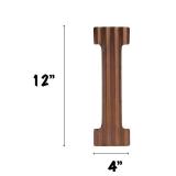 COLLECTIVE HOME - 12" Metal Letters for Wall Decor, Corrugated Rusty Letters, Rustic Hanging Wall Decor, Monogram Hanging Farmhouse Decor, Alphabet Signs for Office Bedroom Living Room Kitchen (I)