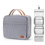 Bosidu Hanging Travel Toiletry Bag, Large Capacity Cosmetic Travel Toiletry Organizer for Women with 4 Compartments & 1 Sturdy Hook, Perfect for Daily Use/Valentines