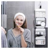 Bosidu Hanging Travel Toiletry Bag, Large Capacity Cosmetic Travel Toiletry Organizer for Women with 4 Compartments & 1 Sturdy Hook, Perfect for Daily Use/Valentines