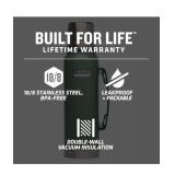 Stanley Heritage Classic Vacuum Bottle with Handle 1.1 qt | Wide Mouth w/Leakproof Cup Lid | Keep Drinks Hot or Cold | Insulated Stainless Steel Thermal Bottle | BPA-Free | Hammertone Green