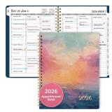 2026 Appointment Book Planner, Quarter-Hourly, Weekly & Monthly Appointment Planner (January 2026 - December 2026), 8.5"x11" Schedule Book with Flexible Cover & Tabs, Perfect for Office School Supplie