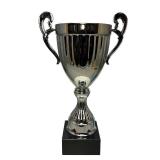 Express Medals 12 Inch Bright Metal Silver Color Trophy Cup - Event, Sport Tournaments, Competitions, Recognition Gift or Award, 12 Inches Tall x 7 Inches Wide at The Handles. AMC321