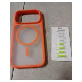 TORRAS Magnetic Shockproof for iPhone 17 Pro Case, Compatible with MagSafe, Military-Grade Drop Protection, Camera Control, DIY Button, Slim Translucent Phone Case for iPhone 17 Pro, Orange